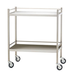 Aero Healthcare Medium Stainless Steel Trolley with Rails 80 x 50 x 97cm