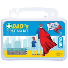 Aero Healthcare DAD'S 2 Series Plastic Waterproof First Aid Kit 21 x 7.5 x 13cm