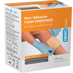 Aero Healthcare AEROFOAM Non-Adhesive Foam Dressing 10 x 10cm Box/10