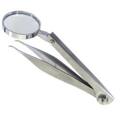 Aero Healthcare AEROINSTRUMENT Stainless Steel Magnifying Glass Forceps 11cm