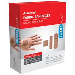 Aero Healthcare AEROPLAST Premium Fabric Assorted Dressings Box/20