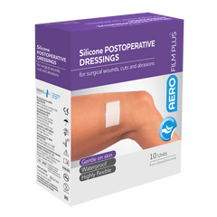 Aero Healthcare AEROFILM PLUS Sensitive Silicone Postoperative Dressing 9 x 10cm Box/10