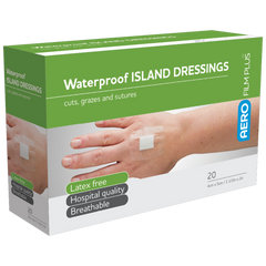 Aero Healthcare AEROFILM PLUS Waterproof Island Dressing 4 x 5cm Box/20 Box / 20