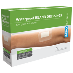 Aero Healthcare AEROFILM PLUS Waterproof Island Dressing 6 x 7cm Box/20 Box / 20