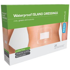 Aero Healthcare AEROFILM PLUS Waterproof Island Dressing 10 x 12cm Box/20
