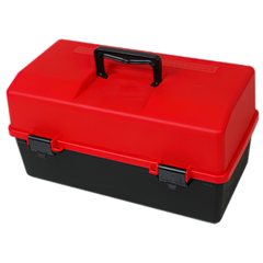 Aero Healthcare AEROCASE Red and Black Plastic Tacklebox 2 Tray Cantilever 16 x 33 x 19cm