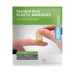 Aero Healthcare AEROPLAST Plastic Standard Strip 7.2 x 1.9cm Env/10