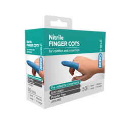 Aero Healthcare AEROSHIELD Large Nitrile Finger Cots Box/50