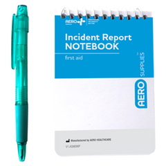 Aero Healthcare AEROSUPPLIES First Aid Notebook with Pen