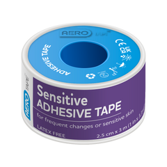 Aero Healthcare AEROTAPE Sensitive Silicone Tape 2.5cm x 3M Box/6