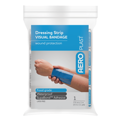 Aero Healthcare AEROPLAST Premium Visual Dressing Strip 7.5cm x 1M
