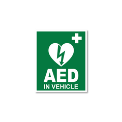 Aero Healthcare CARDIACT AED In Vehicle Window Sticker 10 x 12cm