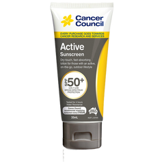 Aero Healthcare CANCER COUNCIL SPF50+ Active Sunscreen Tube 35mL (Carton of 60 Each)