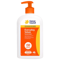 Aero Healthcare CANCER COUNCIL SPF50 Everyday Value Sunscreen Pump 500mL (Each)