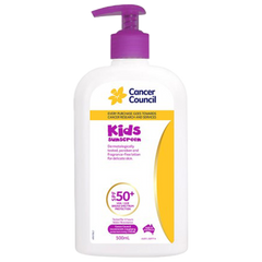 Aero Healthcare CANCER COUNCIL SPF50+ Kids Sunscreen Pump 500mL (Carton of 12 Bottle/1)