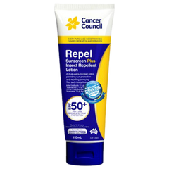 Aero Healthcare CANCER COUNCIL SPF50+ Repel Sunscreen+Insect Repellent Tube 110mL (Carton of 24 Each)