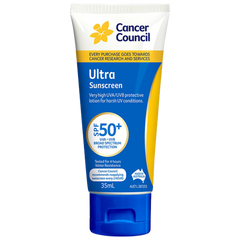 Aero Healthcare CANCER COUNCIL SPF50+ Ultra Sunscreen Tube 35mL (Carton of 60 Each)