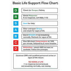 Aero Healthcare AEROGUIDE CPR Flow Chart Card 10 x 14cm