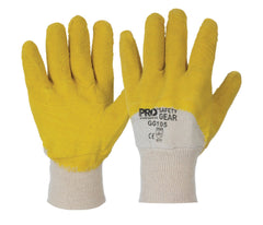 ProChoice Synthetic Latex Glove Yellow Latex Glass Gripper Glove with Knitted Wrist (GG105)