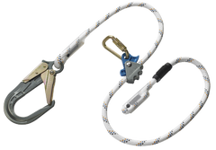 Skylotec Ergogrip SK16 16mm Sharp Edge Rated Pole Strap - 20mm Gate Triple Action Steel Karabiner On Ergogrip & 64mm Gate Aluminium & Steel Double Action Scaffold Hook On Rope End - 1.8m