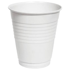 Aero Healthcare Disposable White Plastic Cups Carton / 1000