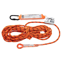 LINQ Rope Kernmantle 15M C/W Rope Grab & Perm Attach Shocky With Screwgate Kara