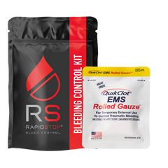 Aero Healthcare RAPIDSTOP Bleeding Control Kits - Medium, Plastic Pouch - EMS Roll