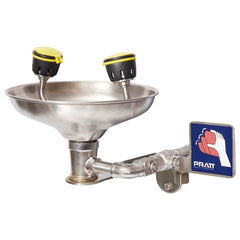 Pratt Wall Mounted Eye Wash With Bowl - No Foot Treadle