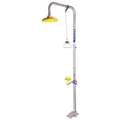 Pratt Combination Shower With Eye & Face Wash - No Bowl With Foot Treadle
