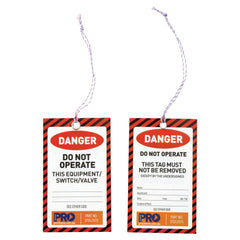 ProChoice "DANGER" Safety Tags. Pack of 100 125mm x 75mm (STD12575)