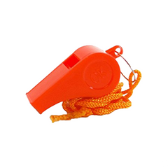 Aero Healthcare AEROSUPPLIES Orange Plastic Whistle