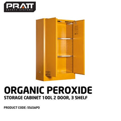 PRATT ORGANIC PEROXIDE CABINET 100LTR. 2 DOOR, 3 SHELF (5545APO)