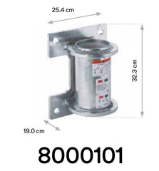 3M DBI-SALA Galvanised Wall Mount Base High Capacity (8000101)