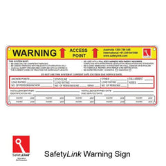 Safetylink Warning Compliance Sign (WARNG001)