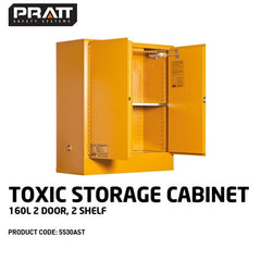 PRATT TOXIC CABINET 160LTR 2 DOOR, 2 SHELF (5530AST)
