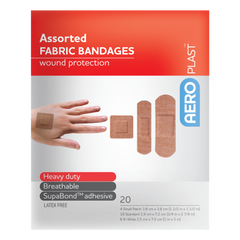 Aero Healthcare AEROPLAST Premium Fabric Assorted Dressings Env/20