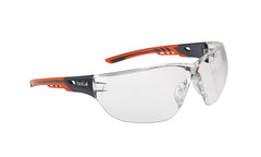 Bolle Safety Glasses NESS+ Orange/Black Temples Platinum