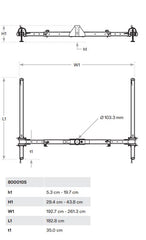 3M DBI-SALA 3 Piece Long Reach Davit Base High Capacity (8000105)