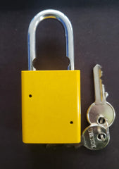 Safety Padlock Yellow 2 keys