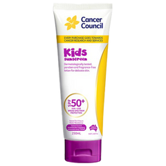 Aero Healthcare CANCER COUNCIL SPF50+ Kids Sunscreen Tube 250mL (Carton of 24 Tube/1)