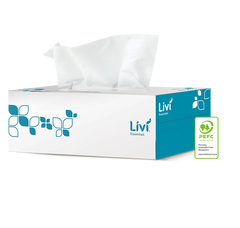 Livi Essentials Hypoallergenic Facial Tissues 2 Ply 200 Sheets