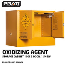 PRATT OXIDIZING AGENT CABINET 100LTR. 2 DOOR, 1 SHELF (5535AOA)