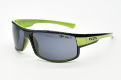 EYRES 4EVER Shiny Black & Green Frame Grey Lens