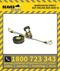 Beaver 25mm X 5m Multi Purpose Ratchet Tie Down Assembly (349025rb)