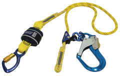 Force2 Shock Absorbing Lanyards Kernmantle Rope Single Tail Adjustable 2.0m overall length - alt3 (Z11206129R)