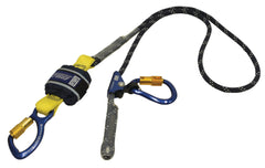 Force2 Shock Absorbing Lanyards Kernmantle Rope Single Tail Cut Resistant Adjustable 2.0m overall length - alt (Z11206159CR)