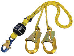 DBI SALA Force2 Shock Absorbing Lanyard Kernmantle Rope Double Tail 2.0m overall length (LanCS Z12202519R)