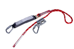 3M PROTECTA Adjustable Rope Shock Absorbing Lanyard AE529ADJ/8R, 2 m, 1 ea