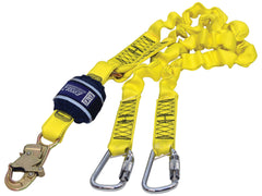 Force2 Shock Absorbing Lanyards Webbing Double Tail Elasticated 1.7m overall length (Z12170945E)