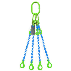 Austlift Grade 100 Chain Sling 6mm 4leg Effective Length C/W Clevis Type Grab Shortner And Clevis Self Locking Hook Tested